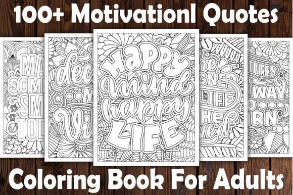 100 Motivationl Quotes Coloring Book