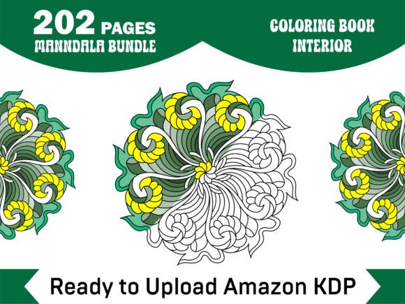 202 Pages Mandala Colouring Book for KDP