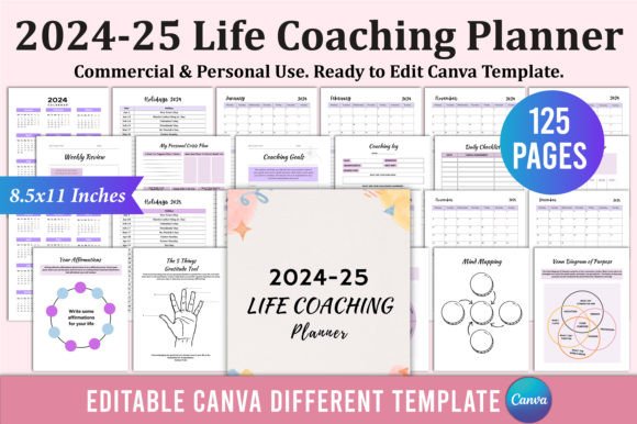 2024-25 Life Coaching Planner for Canva: A Practical Evaluation for Planners and Coaches