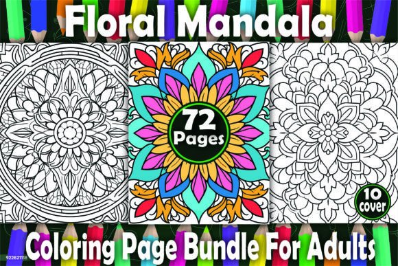 72 Floral Mandala Coloring Pages -KDP
