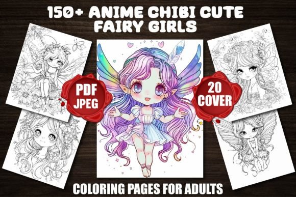 Anime Chibi Cute Fairy Girls Coloring
