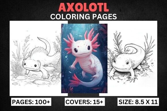 Axolotl Coloring Pages and Coloring Book: A Practical Interior Asset for High-Content KDP Publishers