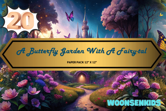 Butterfly Garden with a Fairy-tale Castle in the Background