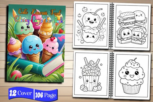 Cute Kawaii Food Coloring Page