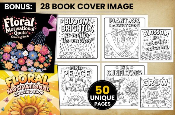 Floral Motivational Quote Coloring Pages: A Practical Resource for KDP Creators