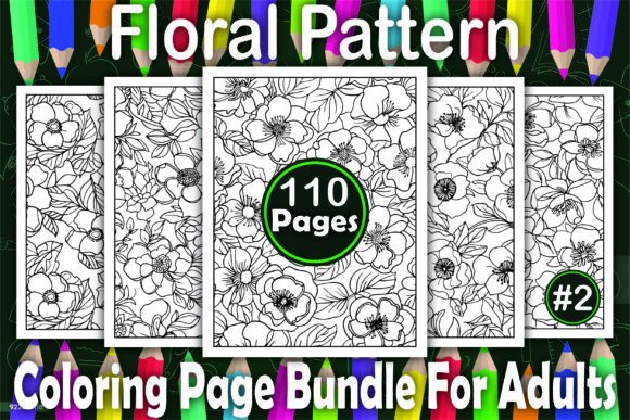 Floral Pattern Coloring Pages for KDP