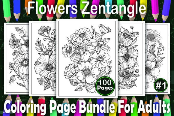 Flowers Zentangle Coloring Book Pages: A Practical Guide for Adult Coloring Creators and KDP Publishers