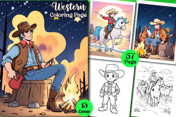 Western Coloring Book for Kids