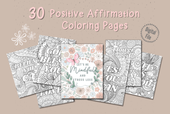 Zentangle Affirmation Coloring Pages